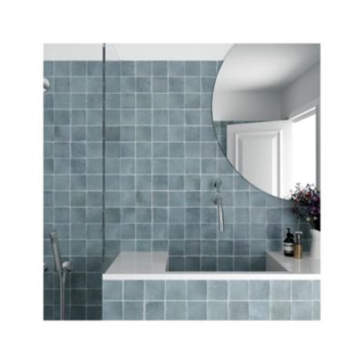 Carrelage ARGILE 10x10cm Bleu - Mat - boîte de 0.50 m2