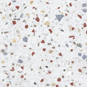 Carrelage Aspect terrazzo kuta blanc mix 66x66 cm