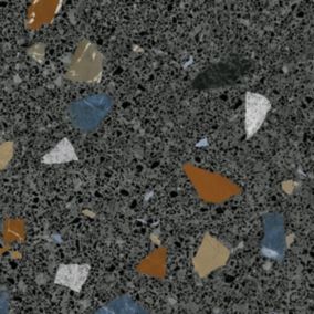 Carrelage Aspect terrazzo Straci noir granito 60x60 cm