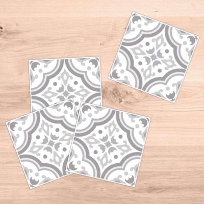 Carrelage autocollant cuisine lisbonne gris 10x10 cm - paquet de 30 autocollants