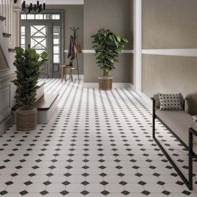 carrelage cabochon CHIC BLACK 33x33cm imitation carreaux ciment