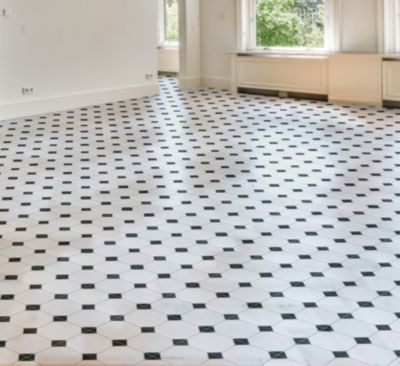 carrelage cabochon CHIC BLACK 33x33cm imitation carreaux ciment