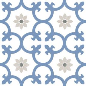 Carrelage carreaux de ciment enigma bleu  25x25 cm