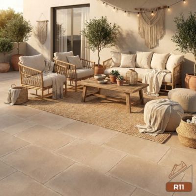 Carrelage CLOS BEIGE 60x90cm imitation terre cuite antidérapant