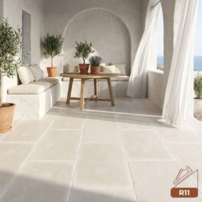 Carrelage CLOS BIANCO 60x120cm imitation terre cuite antidérapant