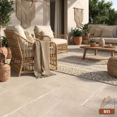 Carrelage CLOS BIANCO 60x60cm imitation terre cuite antidérapant