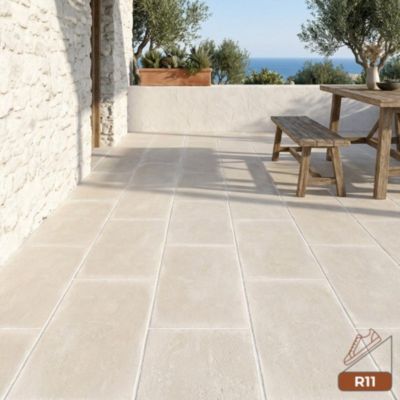 Carrelage CLOS BIANCO 60x90cm imitation terre cuite antidérapant