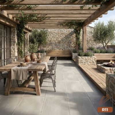 Carrelage CLOS CENERE 60x120cm imitation terre cuite antidérapant