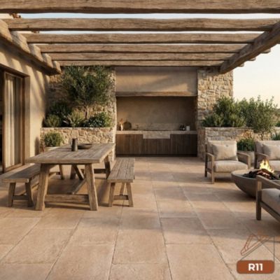 Carrelage CLOS TERRA 60x90cm imitation terre cuite antidérapant