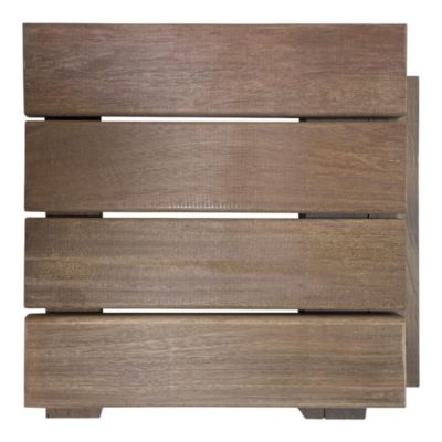 Carrelage de revêtement de sol en bois Ipé 30x30x4cm 1 m²