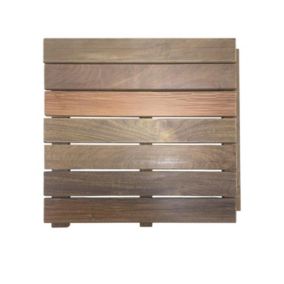 Carrelage de revêtement de sol en bois Ipé 50x50x4cm 1 m²