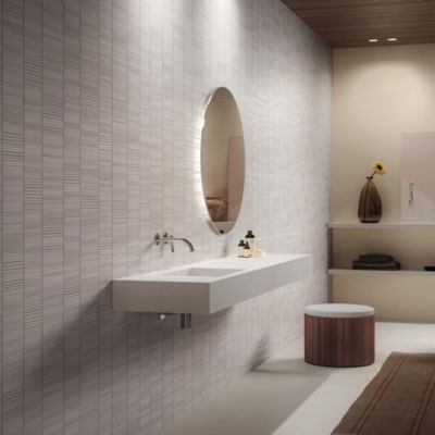 Carrelage effet Béton 3D Gris Taupe Cadenza 120x50x0,85 cm Mat Cortivo - Mur intérieur (vendu par carton de 1,8 m²) - RO'MA CARREL