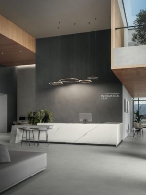 Carrelage effet Béton Gris Nuit 278x120x0,6 cm Mat Montera - Mur intérieur (vendu par carton de 3,336 m²) - RO'MA CARRELAGE