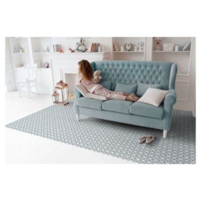 Carrelage effet carreau ciment PARIS COMÉDIE 25x25cm 25x25cm Blanc Mat - Boîte de 1m2
