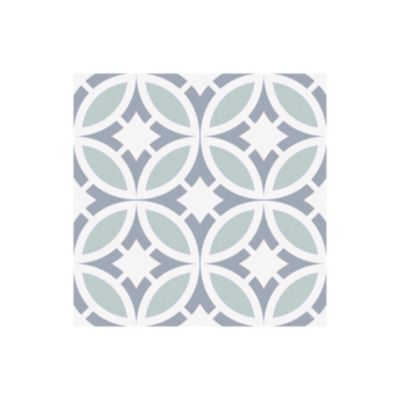 Carrelage effet carreau ciment PARIS COMÉDIE 25x25cm 25x25cm Blanc Mat - Boîte de 1m2