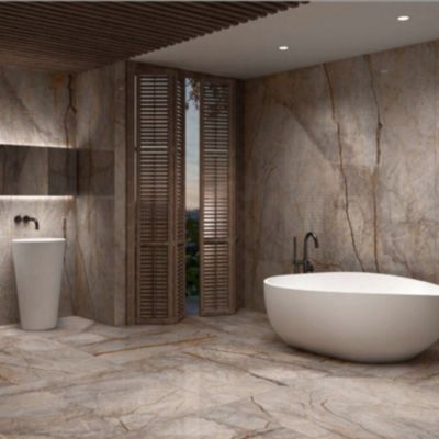 Carrelage effet marbre WILD FOREST 120x60cm Greige (gris/beige) - Brillant - boîte de 1.44 m2