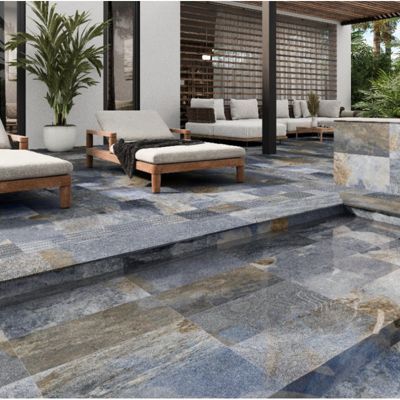 Carrelage effet pierre naturelle de bali 30x60 cm MYK-AS BLUE