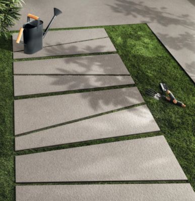 Carrelage effet Pierre Quartzite Gris Cendré Cut Dalle A 120x60x2 cm Venturo - Sol extérieur (vendu par carton de 0,72 m²) - RO'MA