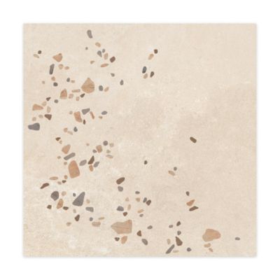 Carrelage effet Terrazzo Beige Sable 90x90x0,9 cm Alvior - Sol et mur intérieur (vendu par carton de 1,62 m²) - RO'MA CARRELAGE