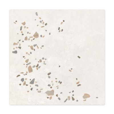 Carrelage effet Terrazzo Blanc Grisé 90x90x0,9 cm Alvior - Sol et mur intérieur (vendu par carton de 1,62 m²) - RO'MA CARRELAGE