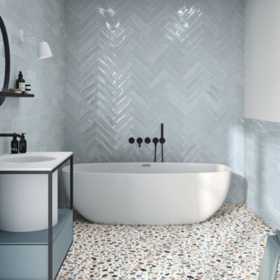 Carrelage effet Terrazzo Bleu STAY 20x20 Blue - Les Carreaux de Jean