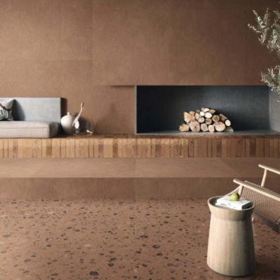 Carrelage effet Terrazzo COCCIO 60x60 rectifié Terra - Les Carreaux de Jean