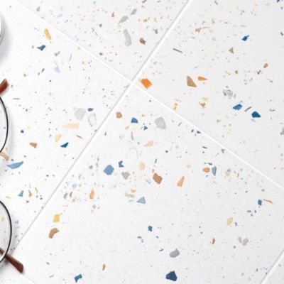 Carrelage Effet Terrazzo COLOR DROPS 18,5x18,5 Off White - Les Carreaux de Jean