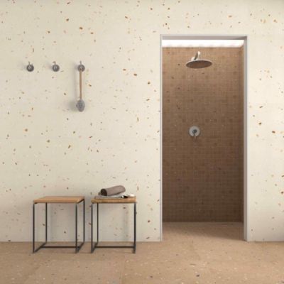 Carrelage Effet Terrazzo CROCCANTE 80x80 Nuez - Les Carreaux de Jean