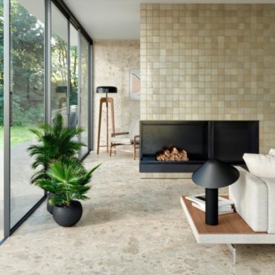 Carrelage Effet Terrazzo - Pierre CARACTER Mix Beige 60x120 Rectifié - Les Carreaux de Jean