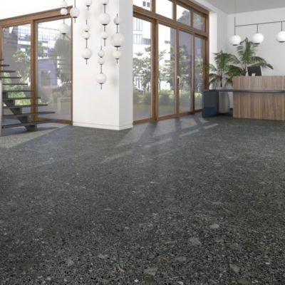 Carrelage Effet Terrazzo STRACCIATELLA 80x80 rectifié Miscela Grafito - Les Carreaux de Jean