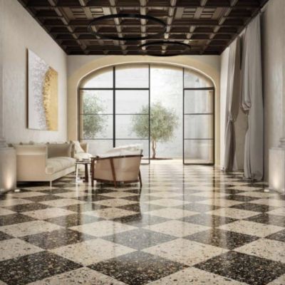 Carrelage Effet Terrazzo VENICE 60x60 Earth - Les Carreaux de Jean