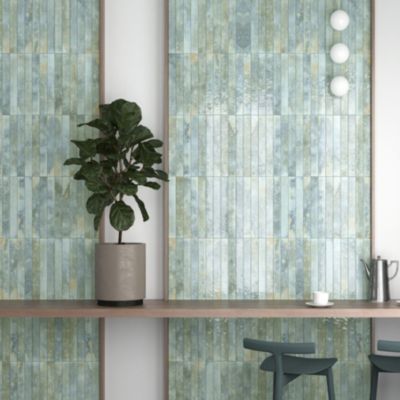 carrelage effet zellige 5x40 cm BALI AQUA