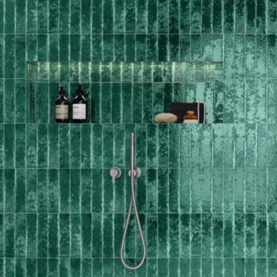carrelage effet zellige 6,4x26 cm ZEPHIR SAGE BLUE