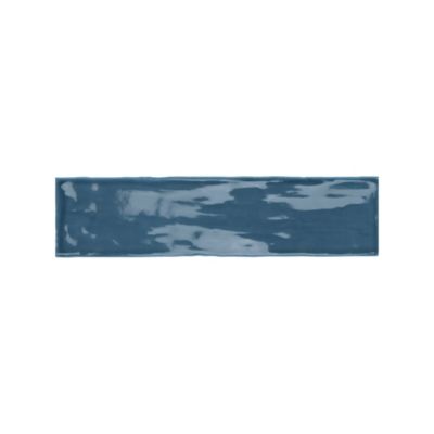 Carrelage effet Zellige Bleu 30x7,5x0,82 cm Brillant Novaril - Mur intérieur (vendu par carton de 0,5 m²) - RO'MA CARRELAGE