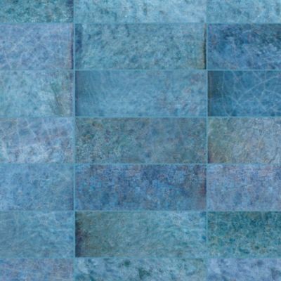 Carrelage effet Zellige Bleu Foncé 20x6,5x0,85 cm Caldero - Mur intérieur (vendu par carton de 0,5 m²) - RO'MA CARRELAGE