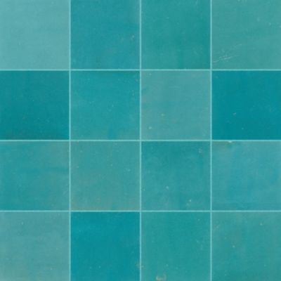 Carrelage effet Zellige Bleu Mer 10x10x0,85 cm Mat Serinor - Mur intérieur (vendu par carton de 0,6 m²) - RO'MA CARRELAGE