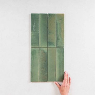 Carrelage Effet Zellige Vert TANGER 6x24 cm Forest
