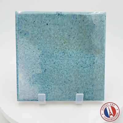 Carrelage extérieur piscine carré bleu brillant 15x15 cm SPA&POOLS SKY BLUE