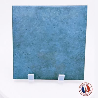 Carrelage extérieur piscine carré bleu mate 15x15 cm SPA&POOLS INDIGO MAT