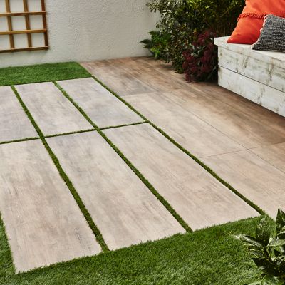 Carrelage extérieur Wood naturel 30 x 120 cm | Castorama