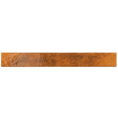 Carrelage faïence mur orange rouille rectangulaire 5x40 cm BALI GINGER