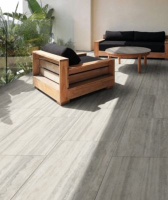 Carrelage Grès Cérame Effet Marbre Ivoire 60x120 20mm Antidérapant - ENVC902 (0.72mq )