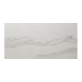 Carrelage grès cérame émaillé Ultimate effet marbre gris blanc L. 75 x l.37,5 cm GoodHome