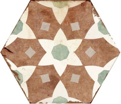Carrelage imitation carreaux ciment 21x25 cm YASMINE