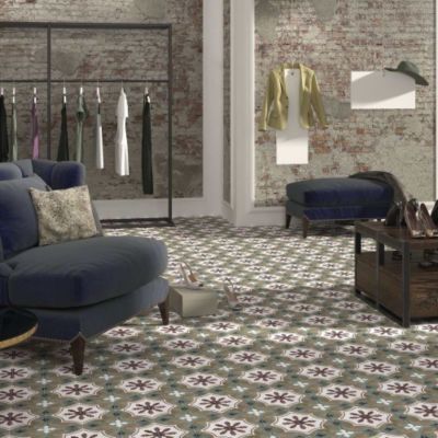 Carrelage Imitation Carreaux de Ciment 15x15 Olivia - Les Carreaux de Jean