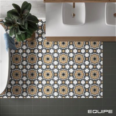 Carrelage Imitation Carreaux De Ciment 20x20 RIVOLI Monaco Gris - Les Carreaux de Jean