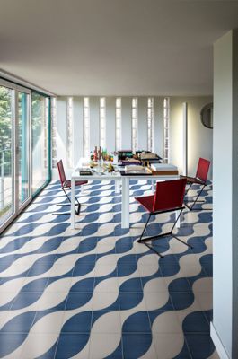 Carrelage Imitation Carreaux De Ciment 20x20 SCENARIO Tappeto 2A Blu - Les Carreaux de Jean