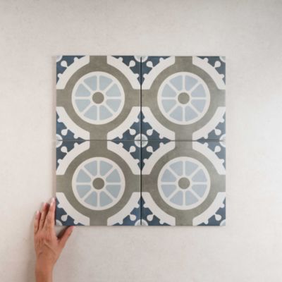 Carrelage Imitation Carreaux De Ciment 22,3x22,3 HAVANA White Round ...