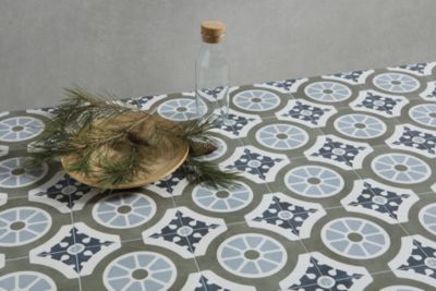Carrelage Imitation Carreaux De Ciment 22,3x22,3 HAVANA White Round ...