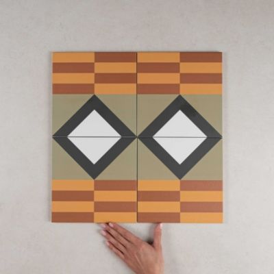 Carrelage Imitation Carreaux de Ciment BAUHOME 20x20 Mark Warm - Les Carreaux de Jean